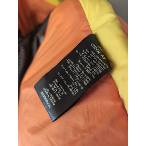 Orolay yellow outdoor puffer down insulated winter snow jacket Sm - Picture 12 of 14